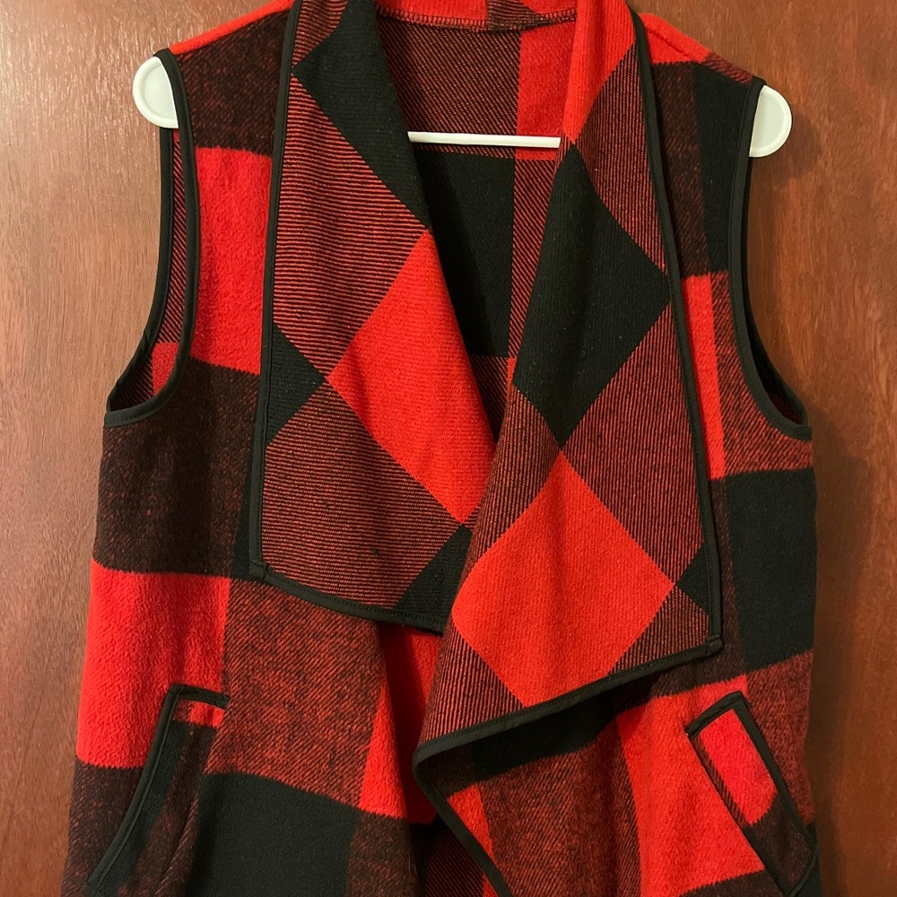 Fun Red and Black Vest for Bold Layering